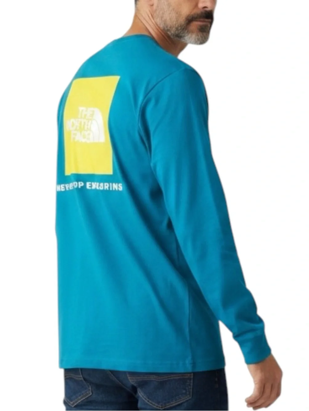 THE NORTH FACE Long Sleeve Crew Tee - Bright Turquoise Blue Size Small NWOT